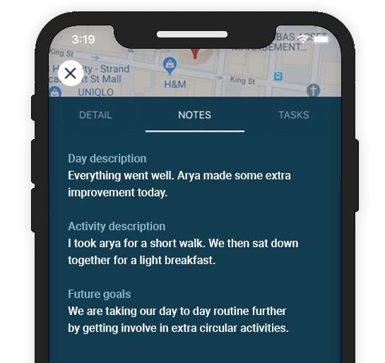 Progress Notes ShiftCare App - aged care and disability software